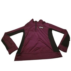 Women’s Medium Victoria's Secret PINK Ultimate Quarter Zip Purple/Black Pullover